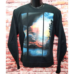 Men's Small Sweatshirt Empyre Surplus Co. Black and Colorful Universe Graphic